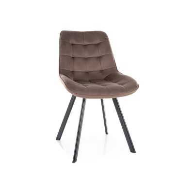 Стул SIGNAL MONTI Velvet Bluvel 38 капучино/черный, поворотный